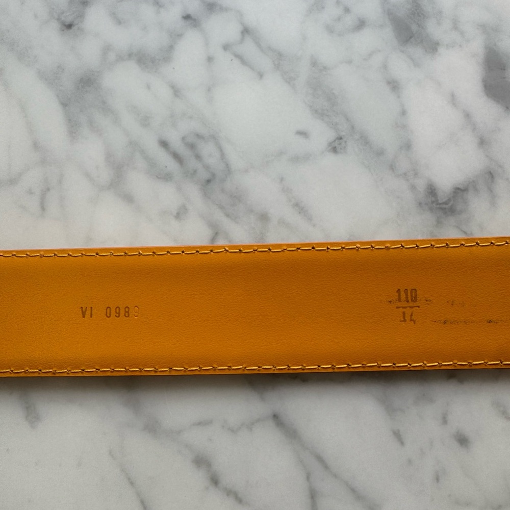 LOUIS VUITTON Yellow Epi Belt Size 110 or 44 in - Picture 6 of 9